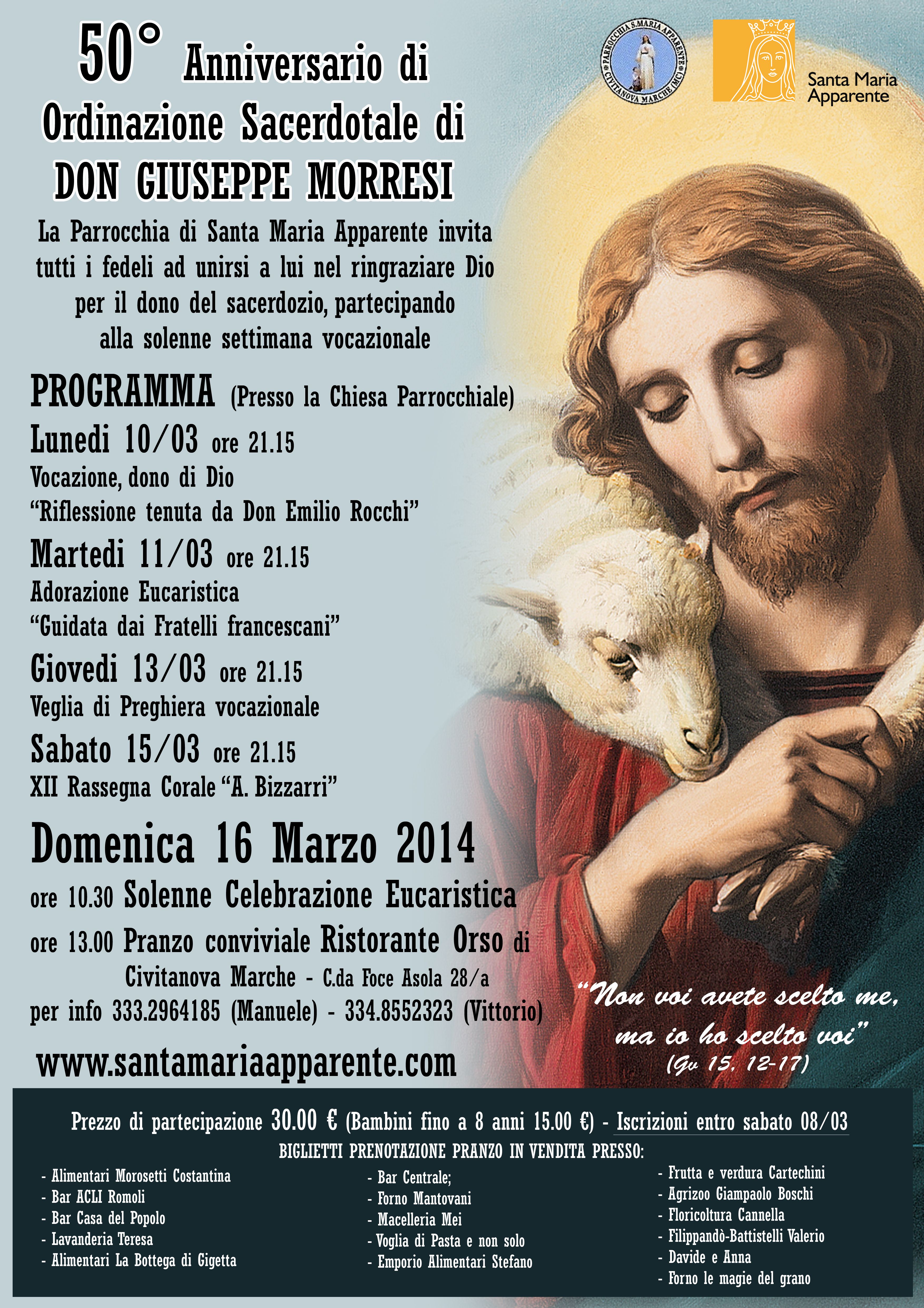Auguri Per 50 Anniversario Di Sacerdozio 50° Anniversario di sacerdozio Don GIUSEPPE MORRESI | Santa Maria Apparente